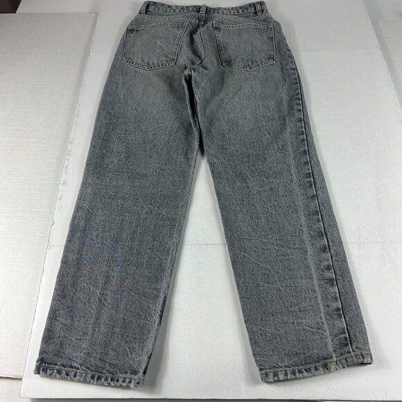 Zara Jeans Women's 26x26* High Rise Mom Straight Crop Grey Faded Denim Tag 4 - Picture 10 of 16